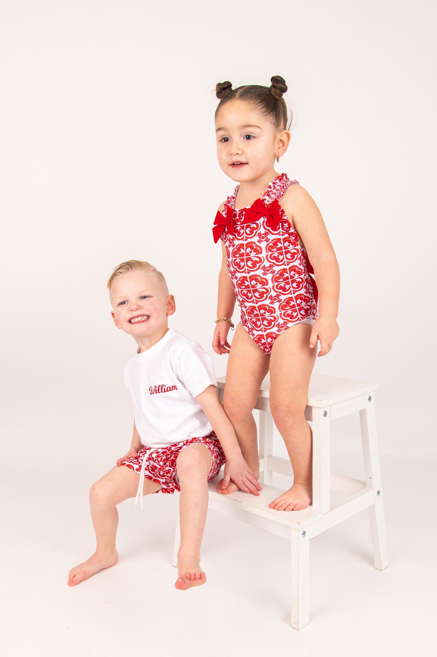 LUXE Red Girls Swimsuit