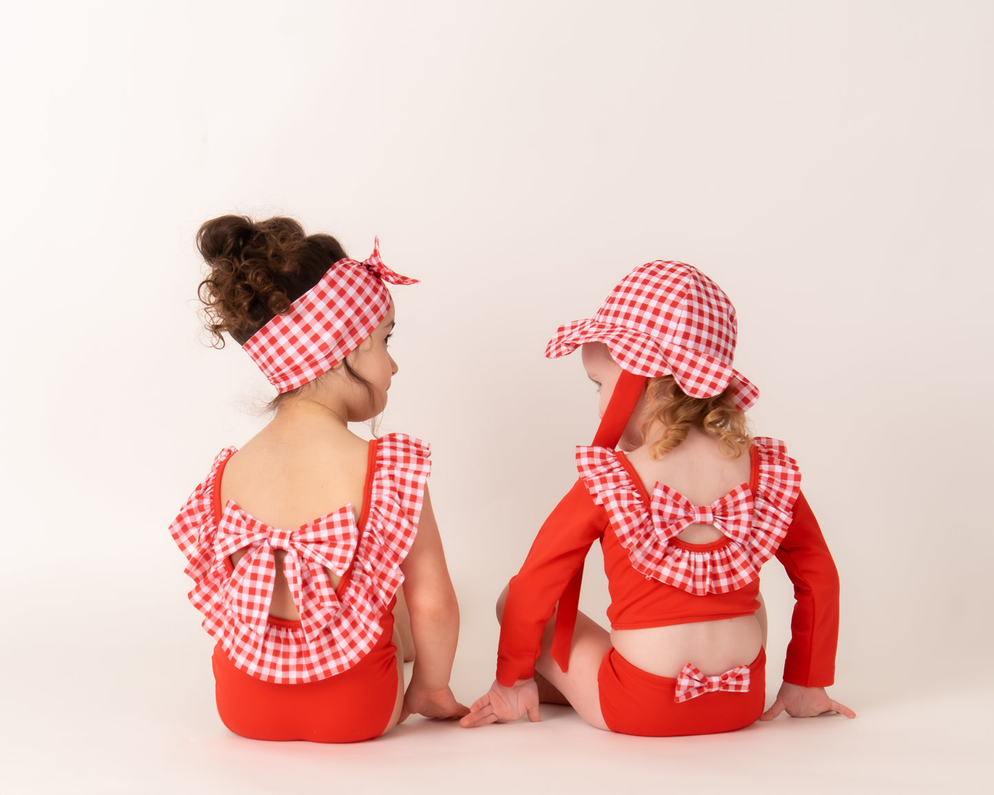 Red frill Swim Hat