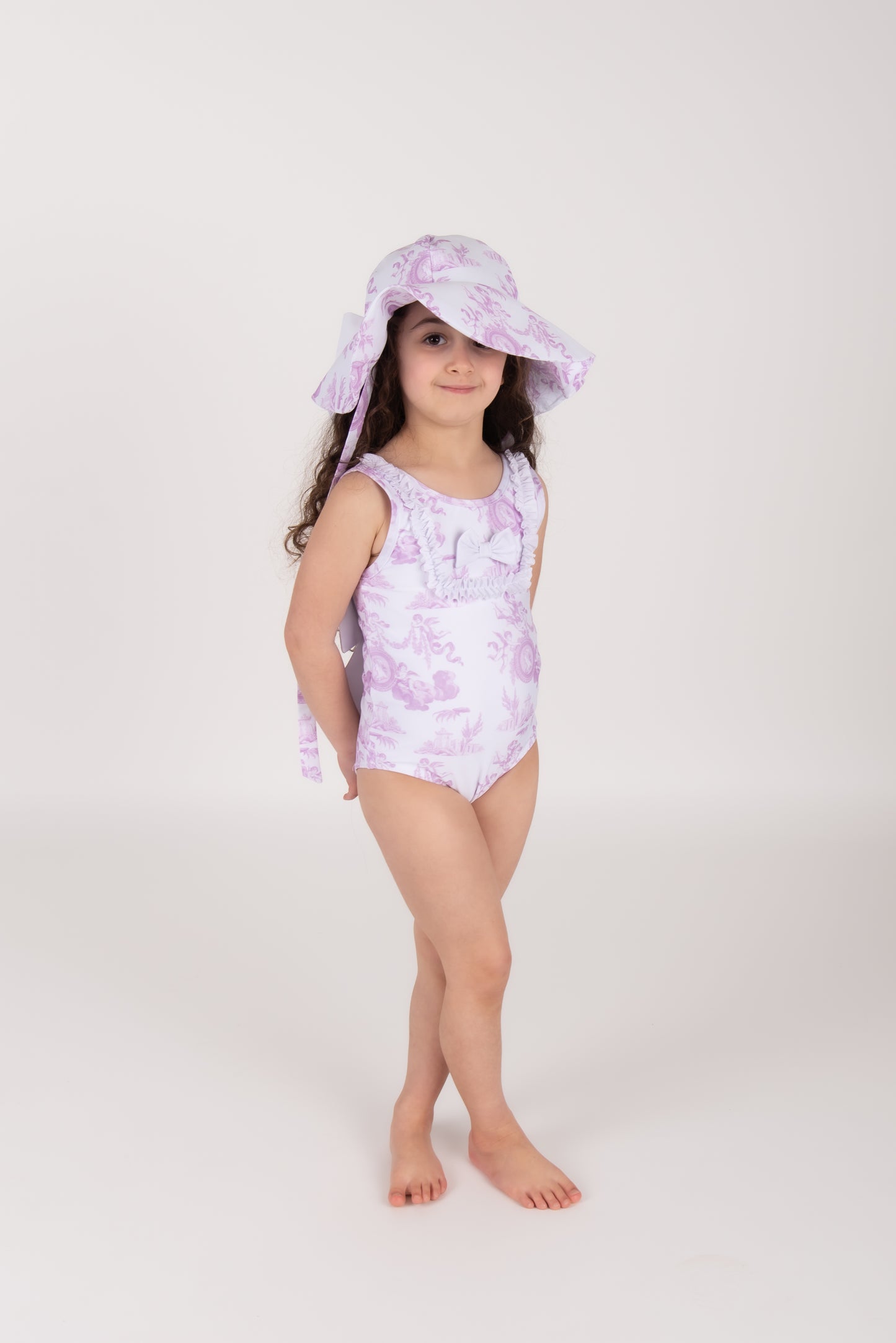 Lilac Cherub Toile Swimsuit