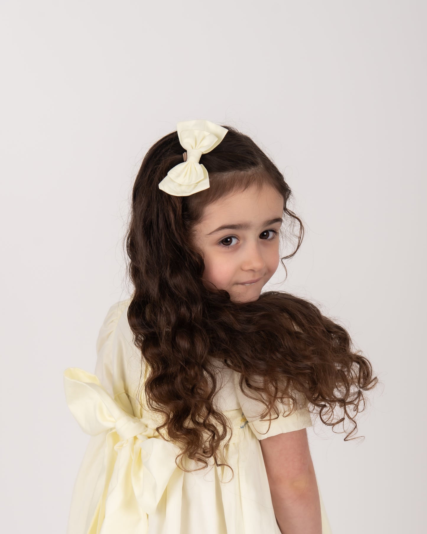 Lemon Hair Bows x2