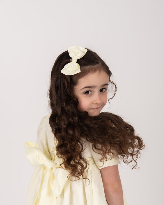 Lemon Hair Bows x2