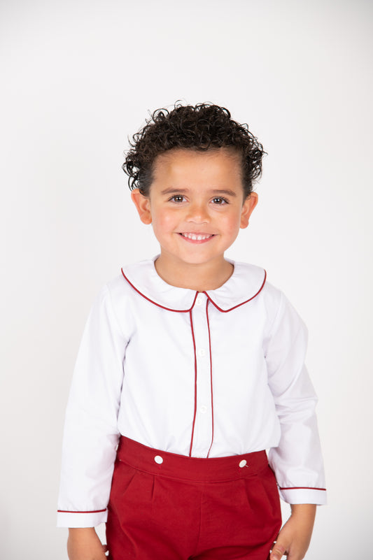 White Peter Pan Shirt