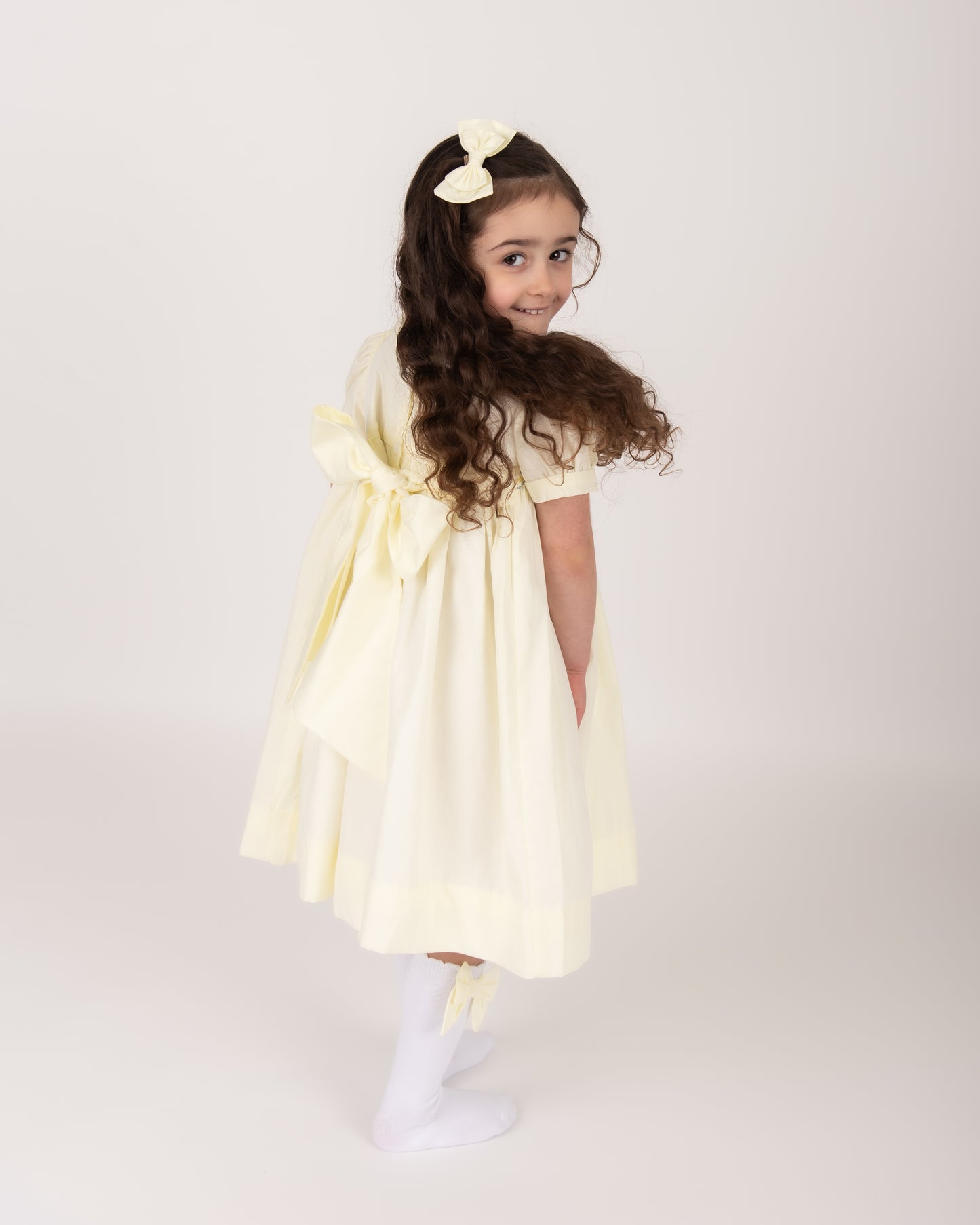 Lemon Smocked Dress