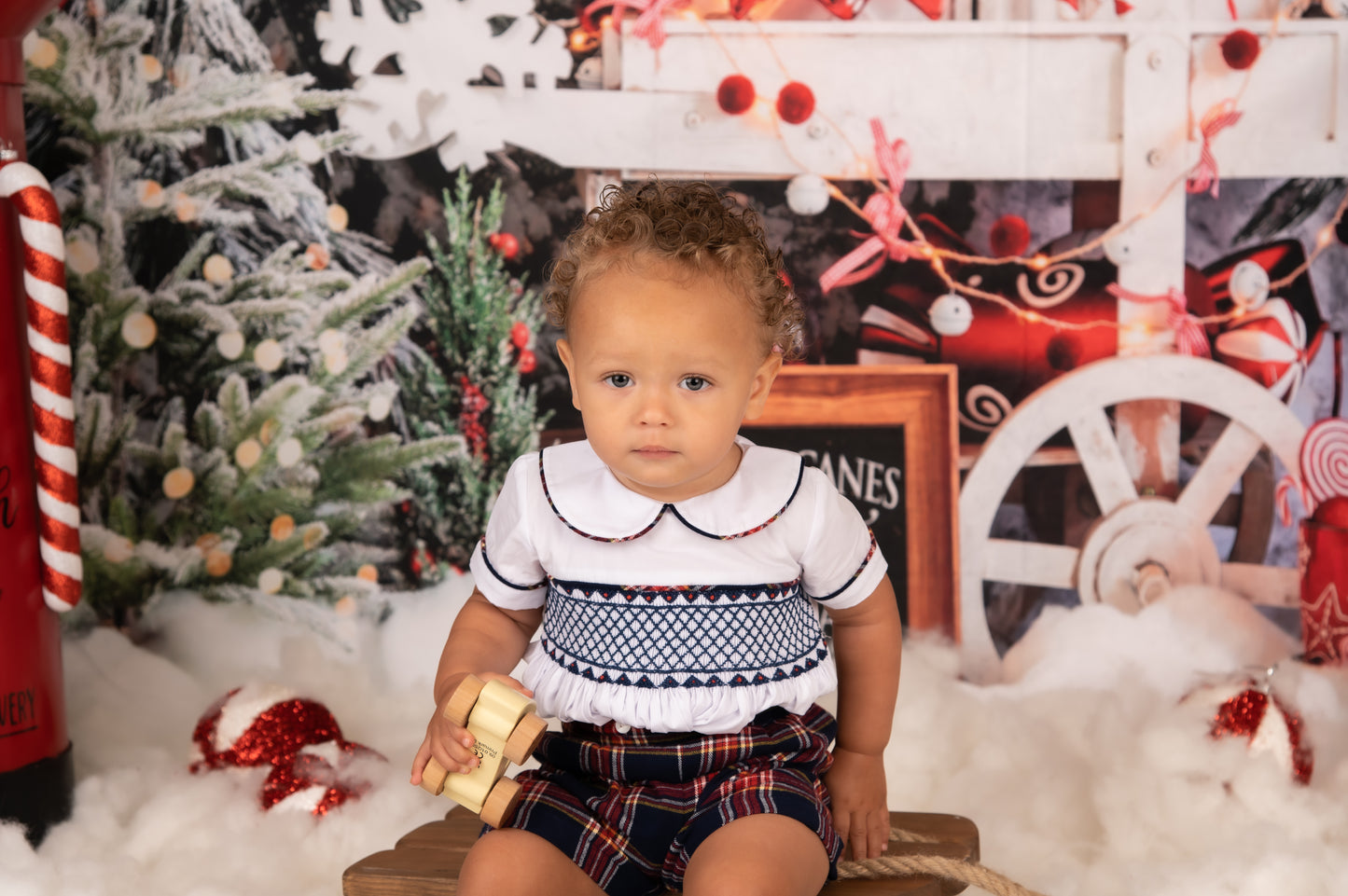 Exclusive Boys Smocked Shirt & Short Set