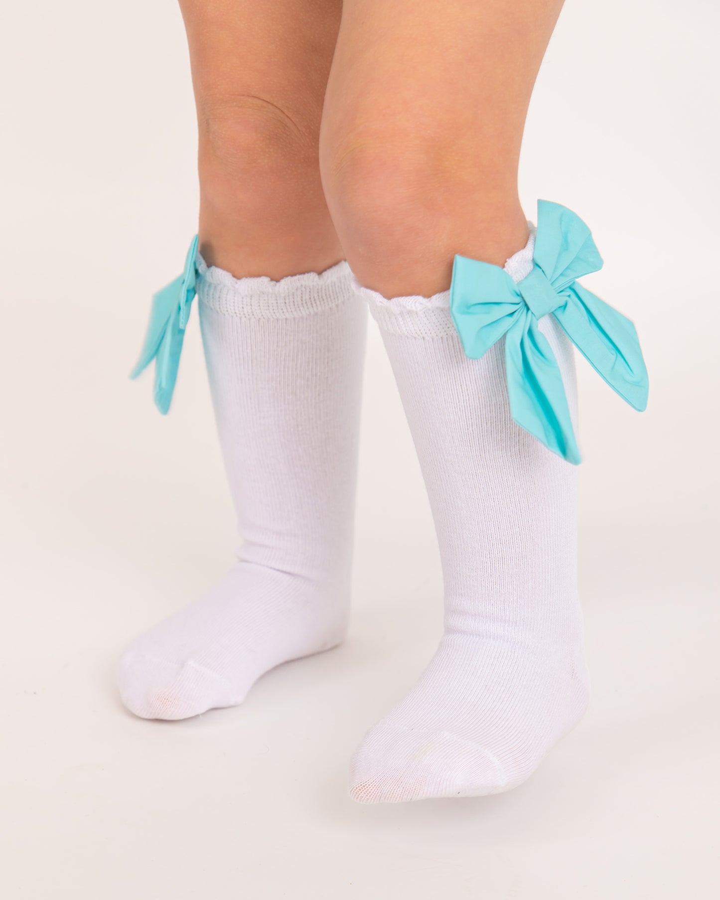 Mint Green Bow Socks
