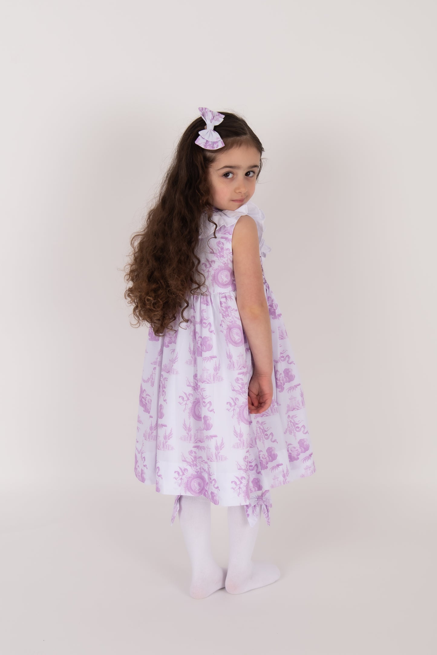 Lilac Toile Smocked Dress