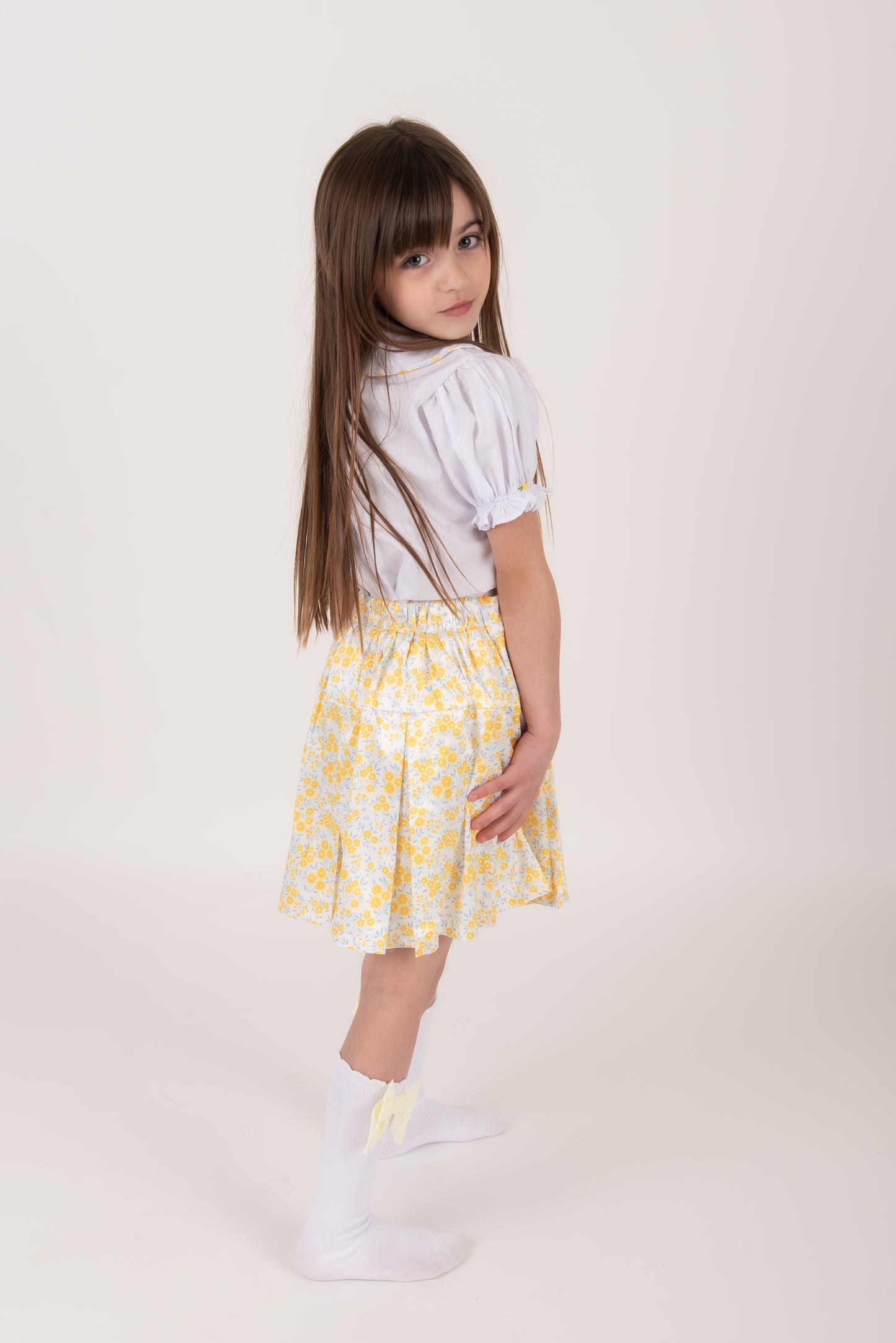 Lemon Floral Skirt set