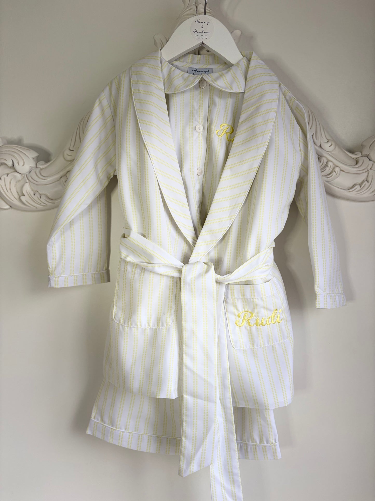Boys Lemon stripe Night coat