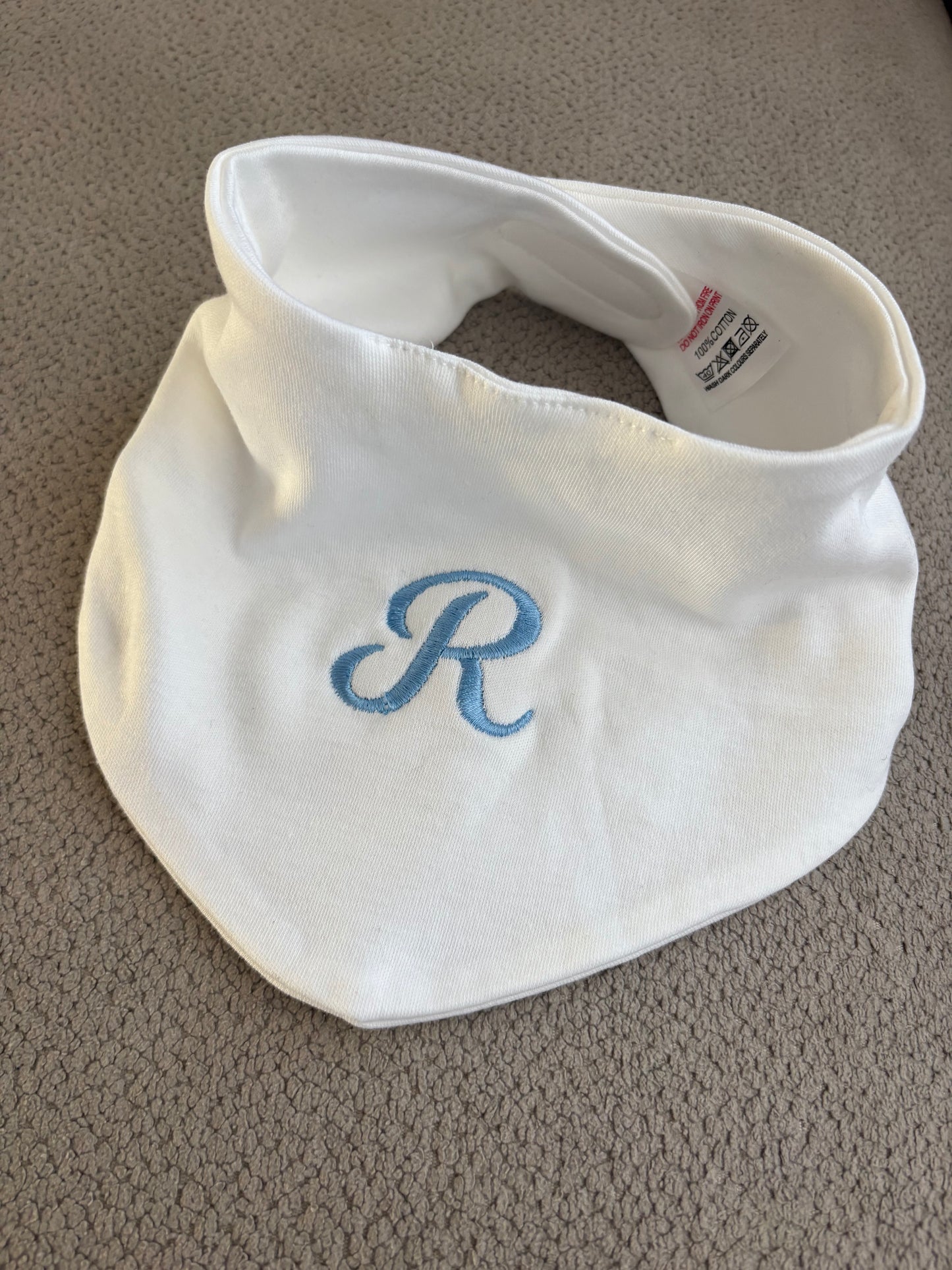 White Bandana Bib