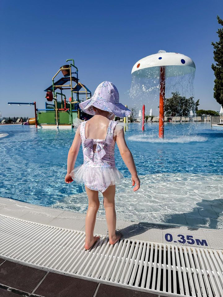 Pink Frill Girls Swimsuit