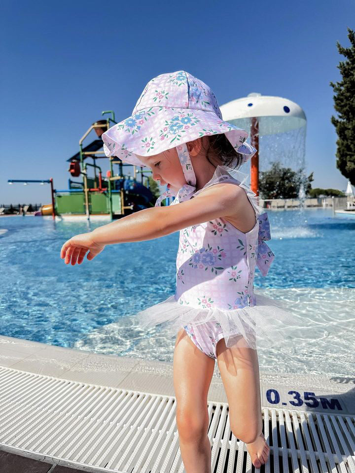 Pink Frill Girls Swimsuit
