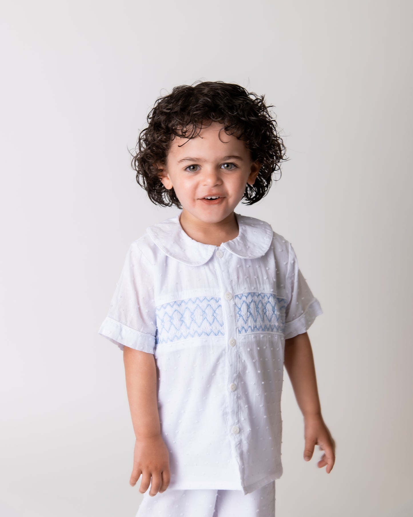 Swiss Dot Smocked Pyjamas