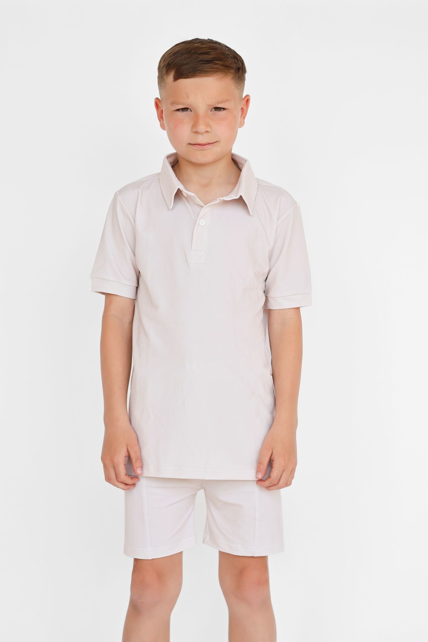 Boys Cream Shorts set