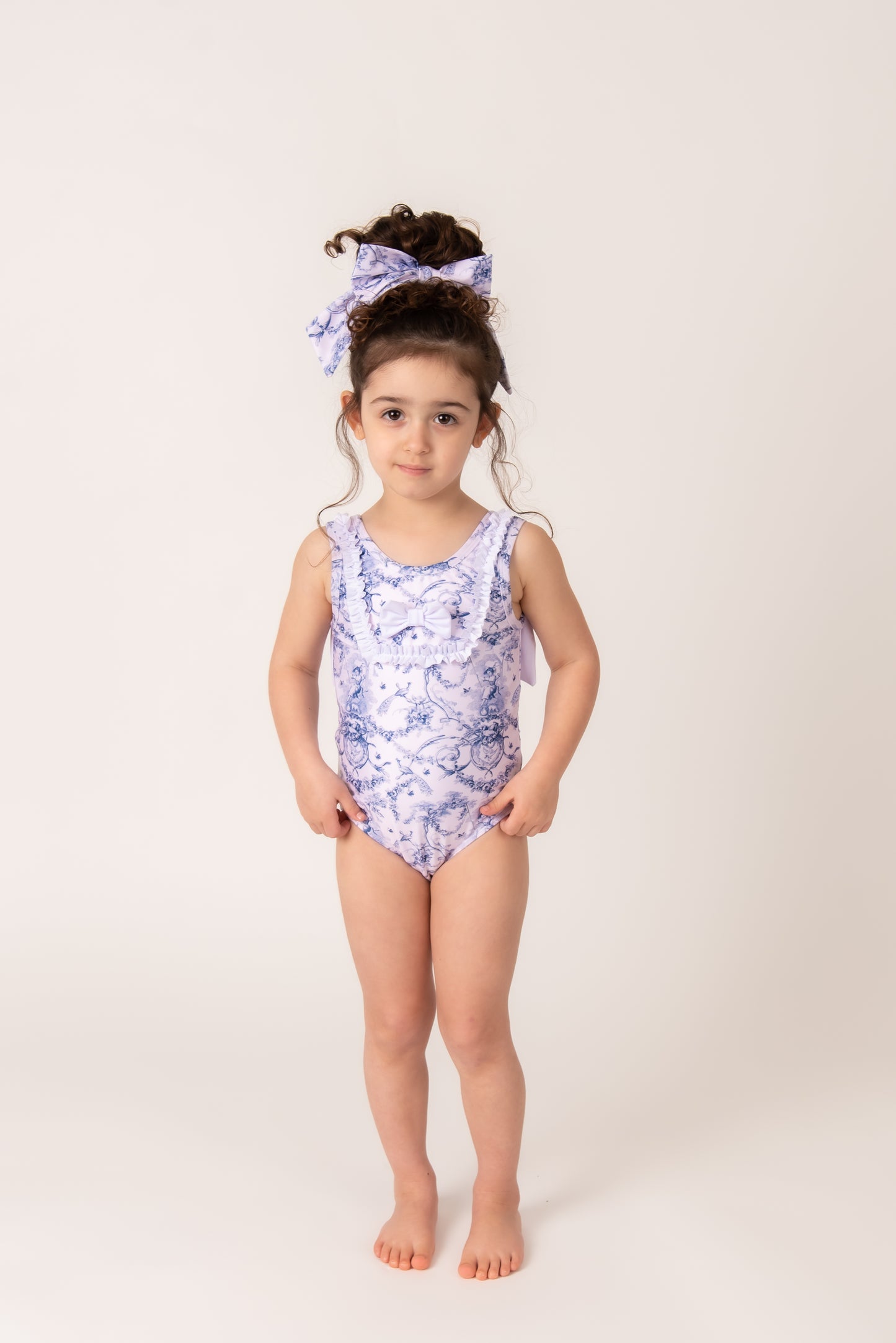 French Toile Girls Swimsuit
