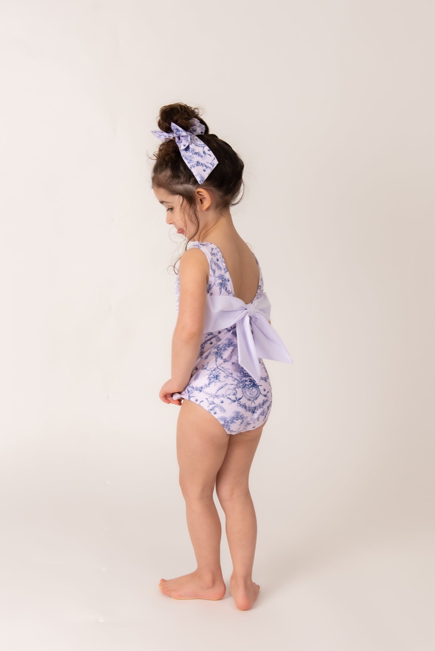 French Toile Girls Swimsuit